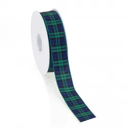 Black Watch Tartan Ribbon (Green/Navy)